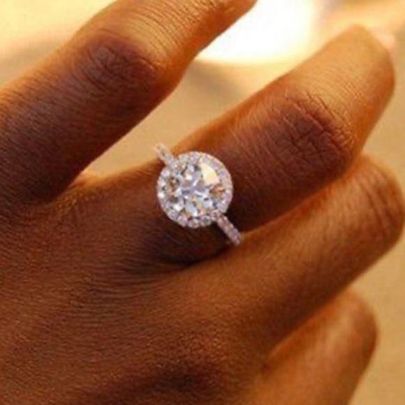 NEW 925 Sterling silver diamond stone ring - Picture 5 of 6